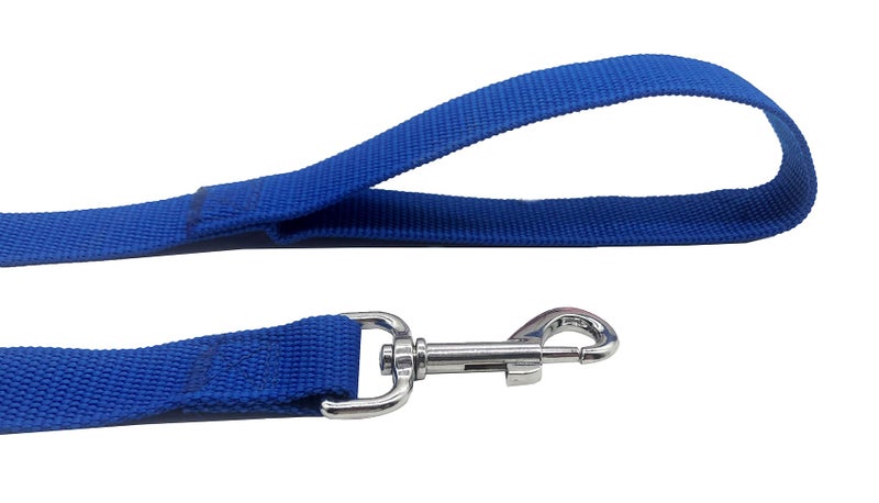 MANDAO Strong Nylon Dog Leash, 4FT/ 5 FT/ 6FT Dog Leashes for Medium Large Dogs(5FT, Blue) - Image 4